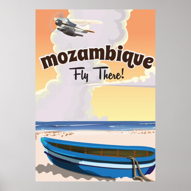 Mosambik Reiseplakatdruck Poster (Vorne)