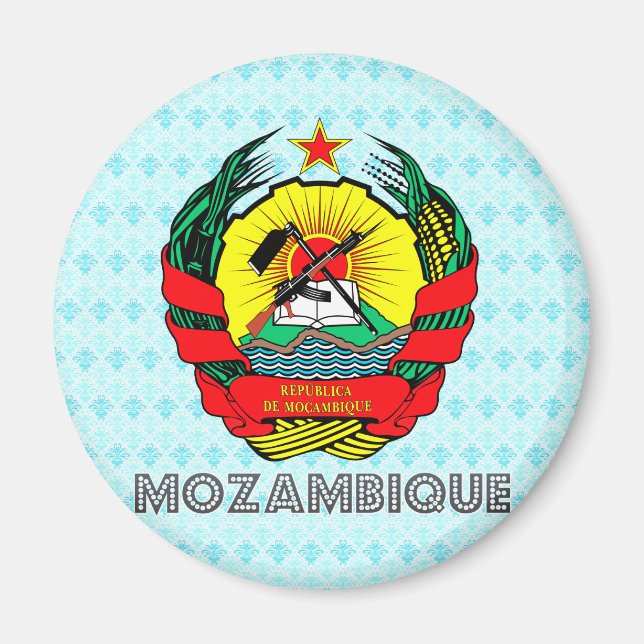 Mosambik-Wappen Magnet (Vorne)