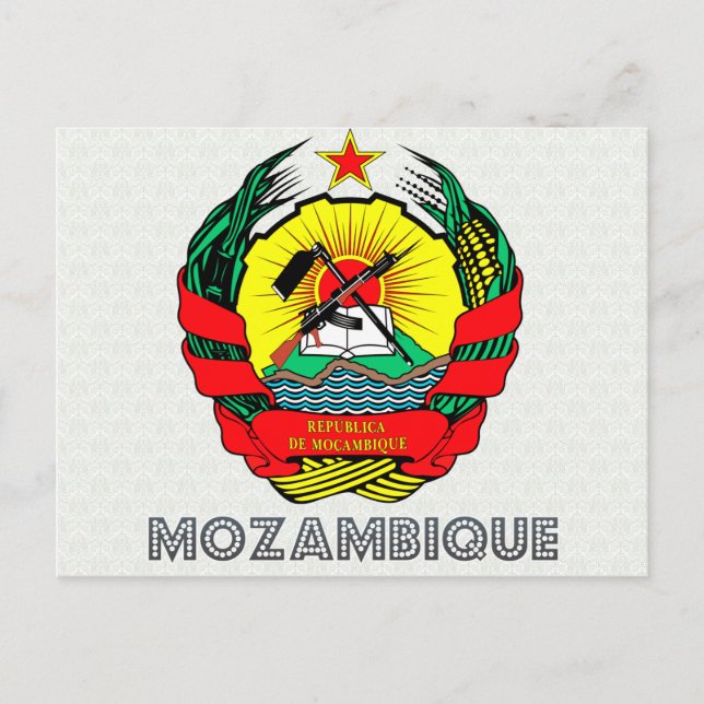 Mosambik-Wappen Postkarte (Vorderseite)