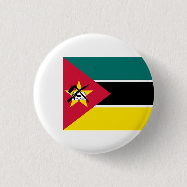 mosambikanische Flagge, Flagge Mosambiks Button (Vorderseite)