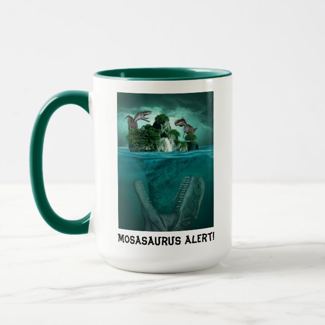Mosasaurus Alert! Jurassic World Dino Mu anpassen Tasse (Links)