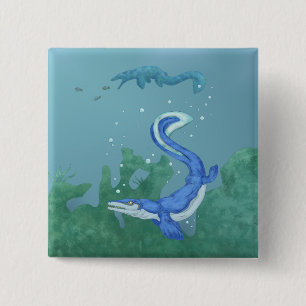 Mosasaurus Button