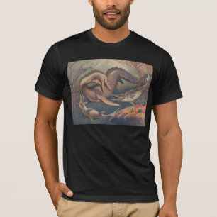 Mosasaurus Ichthyosaurus-Antiken-Druck T-Shirt