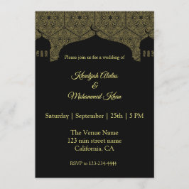Moschee auf dem Damaskepmuster Hochzeit Einladung