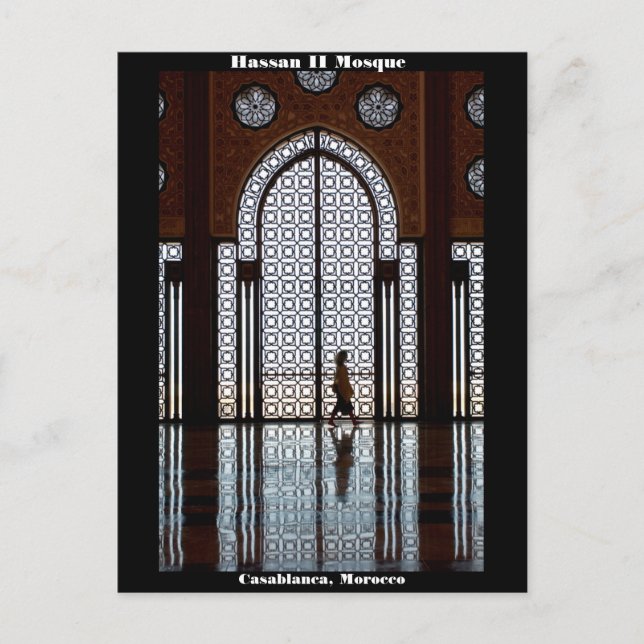 Moschee Hassan II in Casablanca, Marokko Postkarte (Vorderseite)