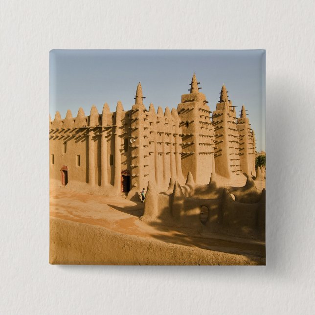 Moschee in Djenne, ein klassisches Beispiel Button (Vorderseite)