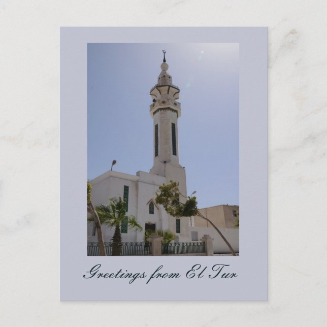 Moschee in El Tur, Sinai, Ägypten Postkarte (Vorderseite)