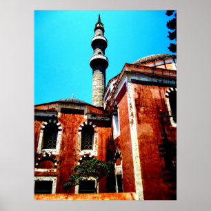 Moschee in Rhodos-Druck Poster