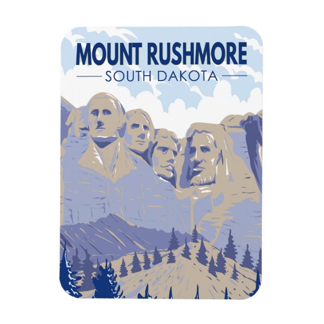 Moschee Rushmore Süd Dakota Wandern neben dem Wass Magnet (Vertikal)