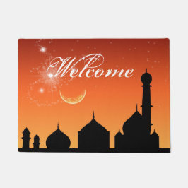 Moschee Silhouette Abend Sky - Door Mat Fußmatte
