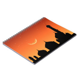 Moschee Silhouette Abend Sky - Notebook Notizblock