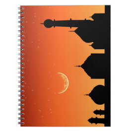 Moschee Silhouette Abend Sky - Notebook Notizblock