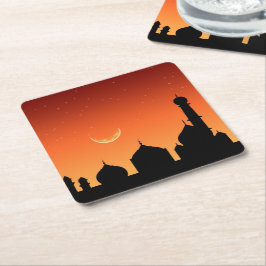 Moschee Silhouette Abend Sky - Untersetzer
