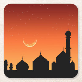 Moschee Silhouette Abend Sky - Untersetzer