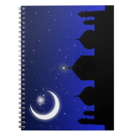 Moschee Silhouette at Night - Notebook Notizblock