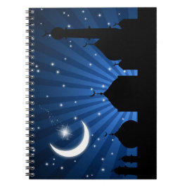 Moschee Silhouette Blue Night - Notebook Notizblock