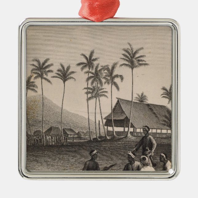 Moschee, Sooloo, Philippinen Ornament Aus Metall (Vorne)