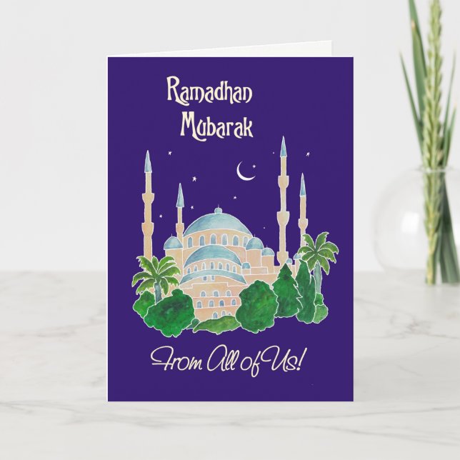 Moschee vom Mondlicht 'von uns allen' Ramadan Karte (Vorderseite)