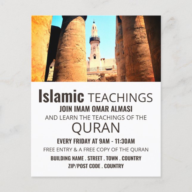 Moschee von Abu'l Haggag, islamische Lehrerin Flyer (Vorne)