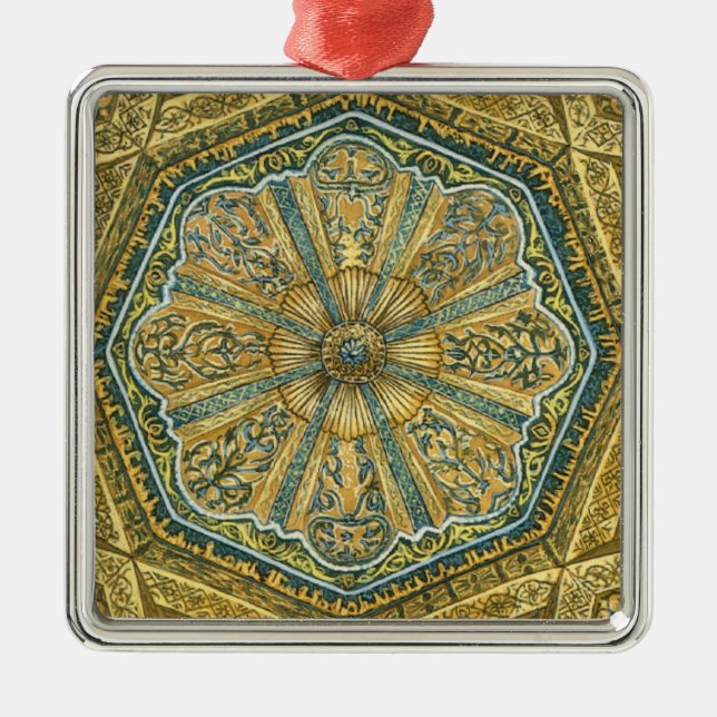 Moschee von Cordoba Spanien. Mihrabkuppel Silbernes Ornament (Vorne)