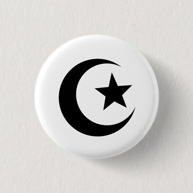 Moscheen-Piktogramm-Knopf Button (Vorderseite)