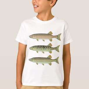 Moschusartiger Tiger moschusartig und Hechtvektor T-Shirt