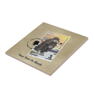 Moschusochse - Alaska Briefmarke Fliese