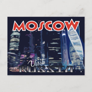 Moscou, carte postale de la série Visit Russia