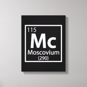 Moscovium - Russische wissenschaftliche Periodisch Leinwanddruck