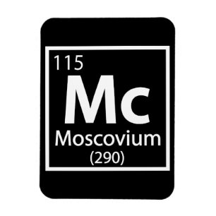 Moscovium - Russische wissenschaftliche Periodisch Magnet