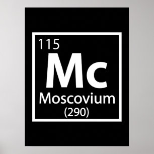 Moscovium - Tableau périodique scientifique russe