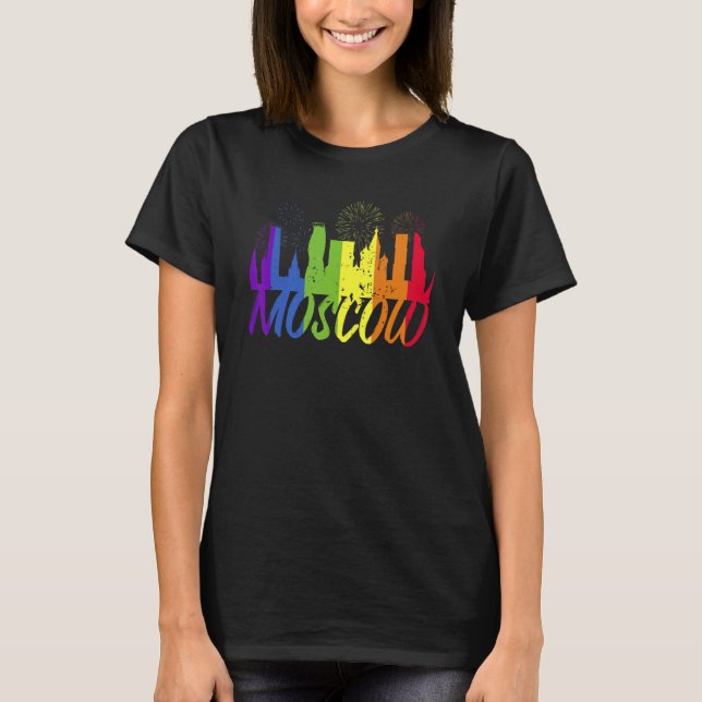 Moscow Pride Skyline  Pride Parade Moscow T-Shirt (Vorderseite)