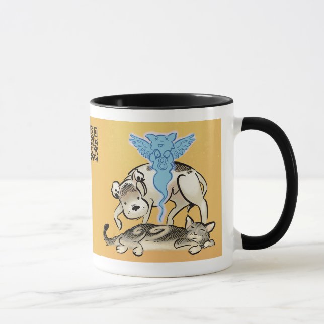 Mose Goes Walkies "Lucy" 9 Lives Tasse (Rechts)