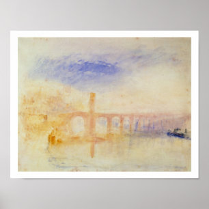 Moselbrücke, Coblenz, c.1842 (w/c & graphit) Poster