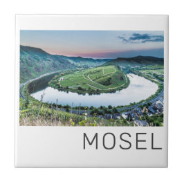 Moselle Calmont Loop Bremm Sunset River Souvenir Fliese