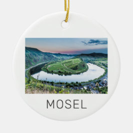 Moselle Calmont Loop Bremm Sunset River Souvenir Keramik Ornament