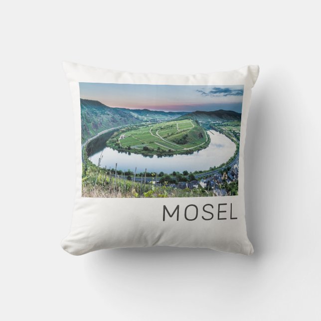 Moselle Calmont Loop Bremm Sunset River Souvenir Kissen (Vorderseite)