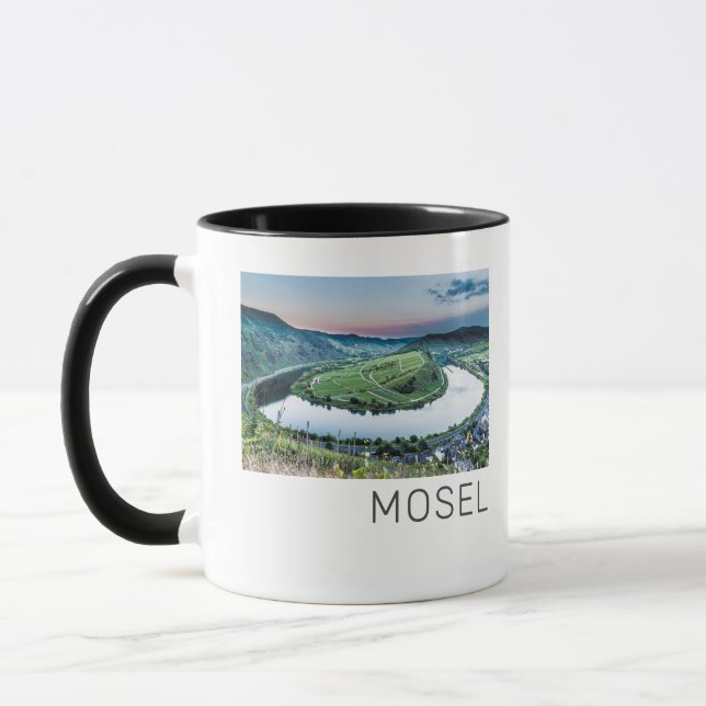 Moselle Calmont Loop Bremm Sunset River Souvenir Tasse (Links)