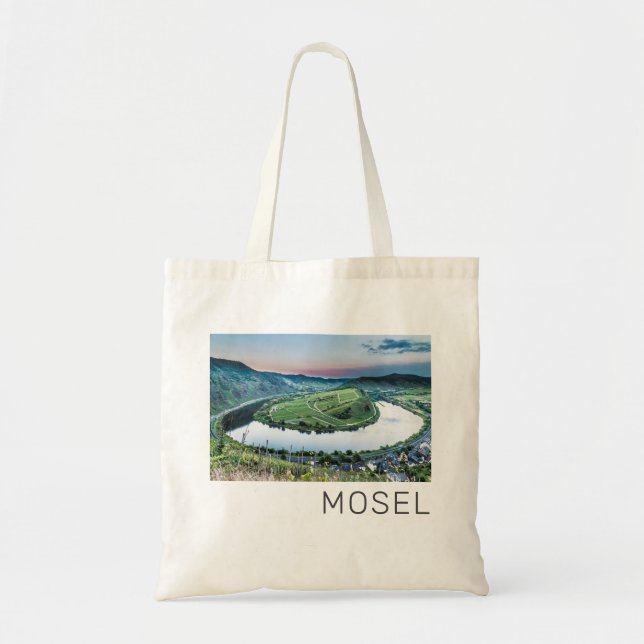Moselle Calmont Loop Bremm Sunset River Souvenir Tragetasche (Vorne)