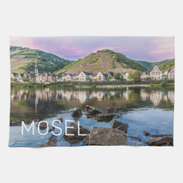 Moselle Ediger Eller Sunset River Cochem Souvenir Geschirrtuch