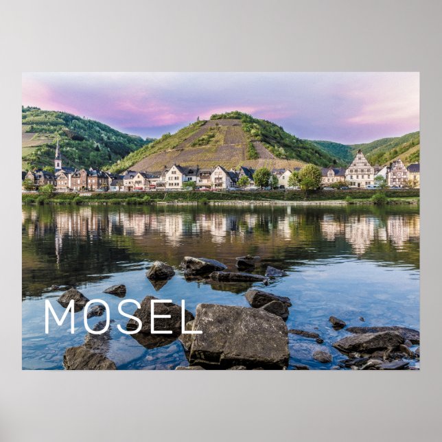 Moselle Ediger Eller Sunset River Cochem Souvenir Poster (Vorne)