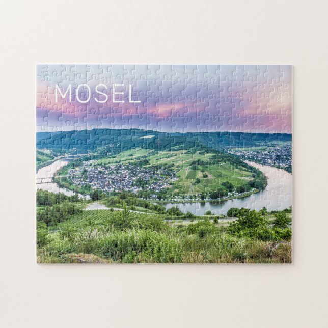 Moselle Loop Sunset Kroev Panorama Deutschland (Horizontal)