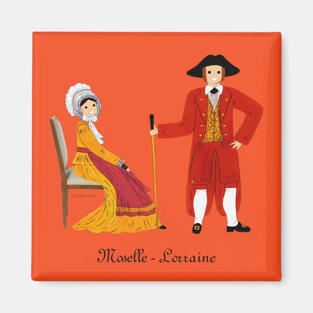 Moselle, Lothringen, Frankreich Magnet (Vorne)