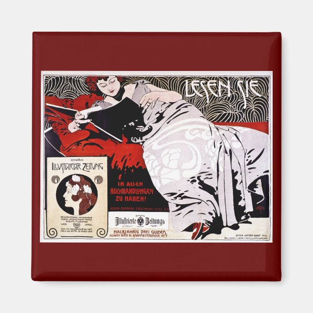 Moser Kolo 1900 - Lesen Sie" Magnet (Vorne)