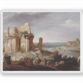 Moses & Aaron ändern die Flüsse Ägyptens zum Blut Aufkleber