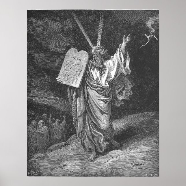 Moses auf dem Sinai Poster (Vorne)