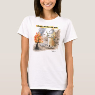 Moses brennendes Bush, das Eibisch-T-Shirt röstet T-Shirt