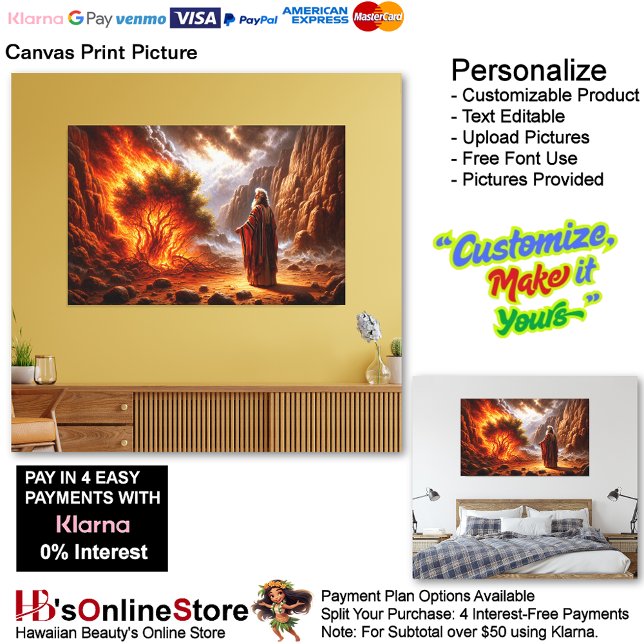 Moses Burning Bush Canvas Print Picture 2 Leinwanddruck (Moses Burning Bush God Speaks Canvas Print Picture 2.)