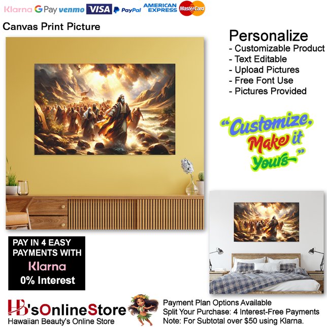Moses Canvas Print Picture 4 Leinwanddruck (Moses Leads His People to Freedom Canvas Print Picture 4.)