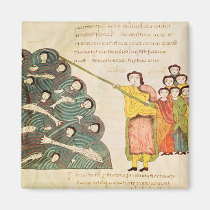 Moses, der das Rote Meer auf den Ägyptern schlie Magnet